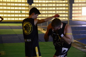 Lutador Cláudio Hércules durante treinamento no Ginásio da Ufersa em Mossoró / Foto Assecom