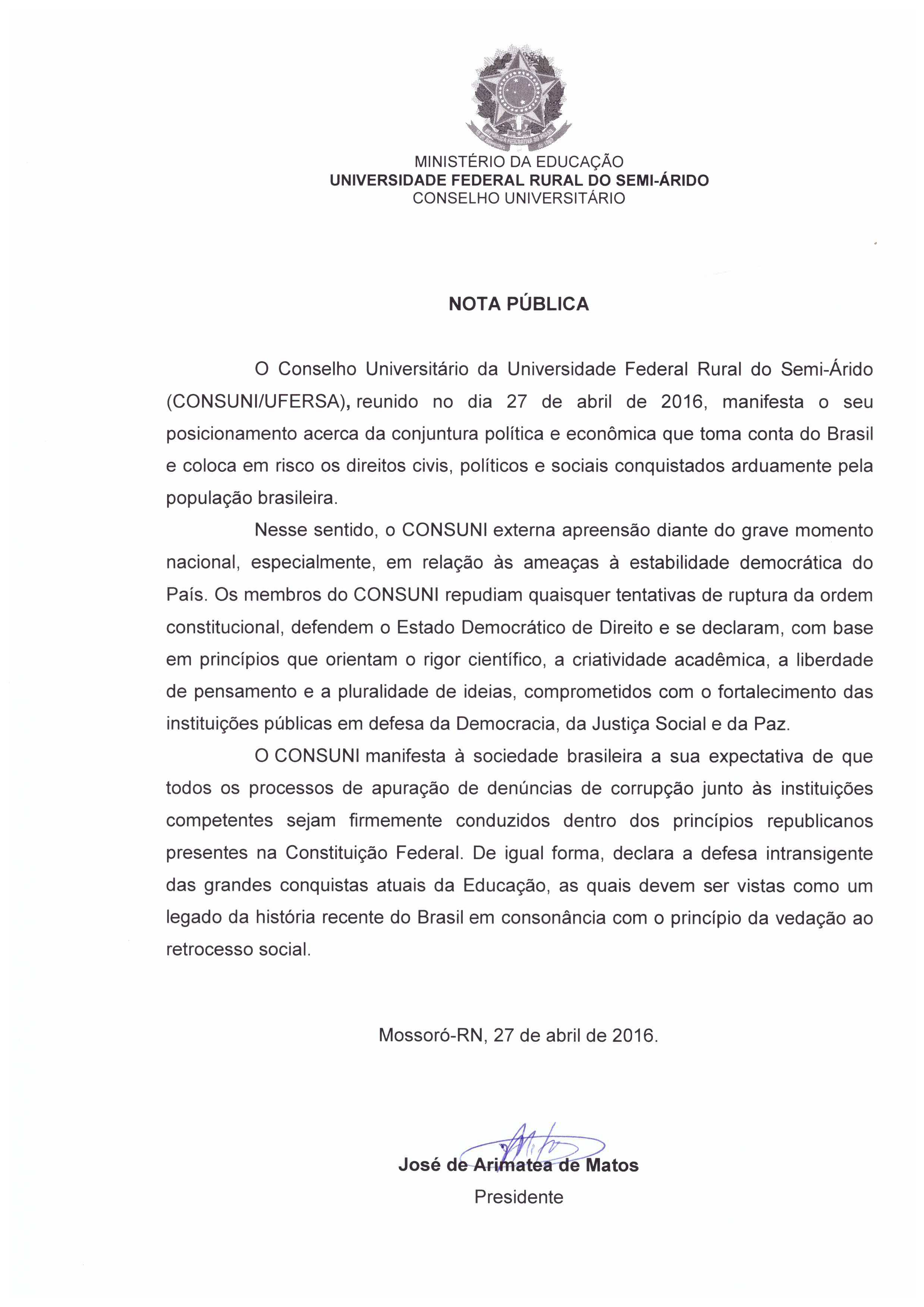 Nota pública Consuni