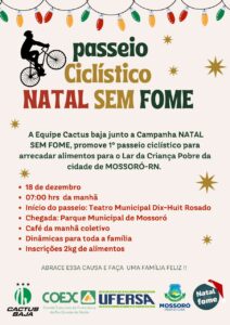 Comunicação | Cactus Baja promove passeio ciclístico em prol da Campanha  Natal sem Fome